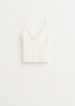 V-hals singlet met kant