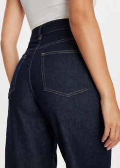 Wide leg jeans rinse wassing