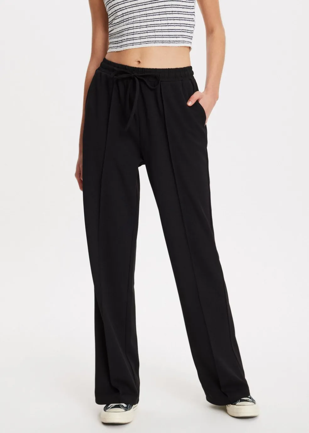 Wijde broek met pintuck