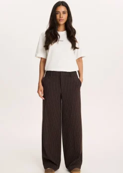 Wijde broek met strepen