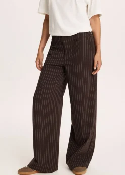 Wijde broek met strepen