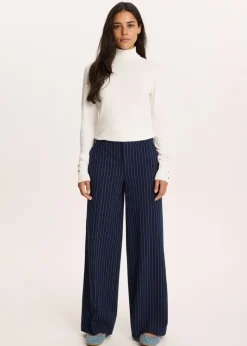 Wijde broek met strepen