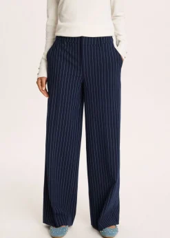 Wijde broek met strepen