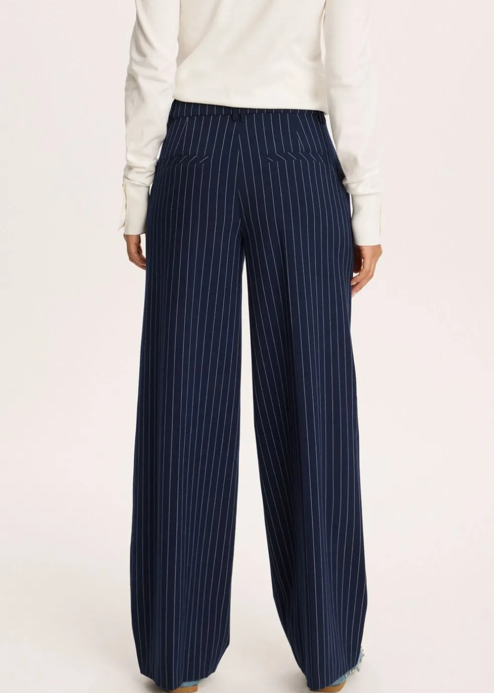 Wijde broek met strepen