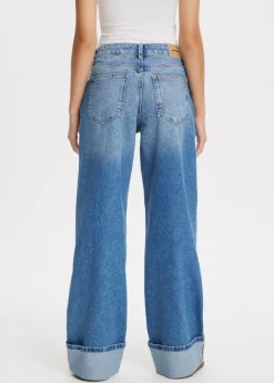 Wijde pintuck jeans